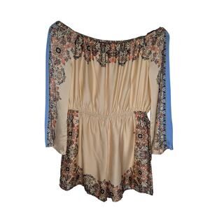 Depri Long Sleeve Shorts Floral Romper Size XS